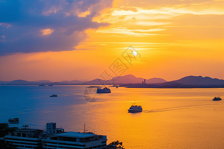 美丽港口风景图片