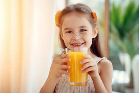 外国儿童喝新鲜果汁图片