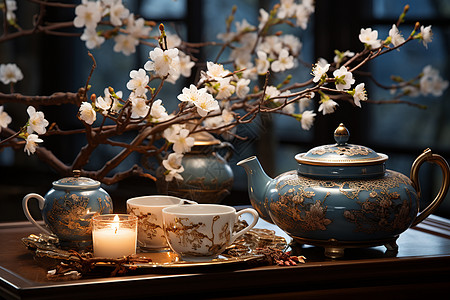 精致的中式茶具图片