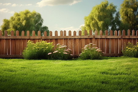 花园里的篱笆墙图片