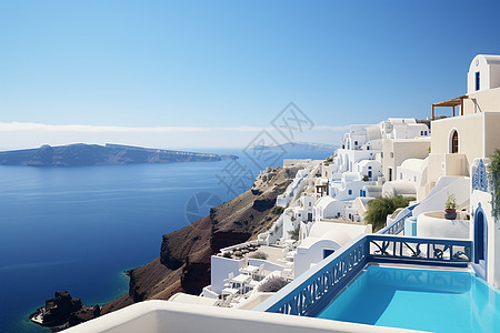 希腊岛屿上的风景图片