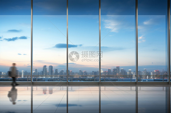 都市风景下的摩天大楼图片