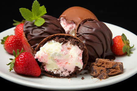 巧克力冰淇淋食品图片