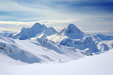壮观的雪山风景图片