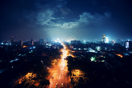 光彩夺目的都市夜景背景图片