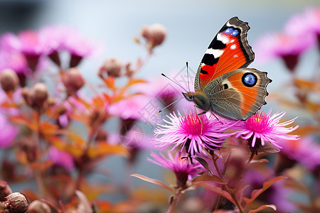 夏季花园中的美丽蝴蝶图片