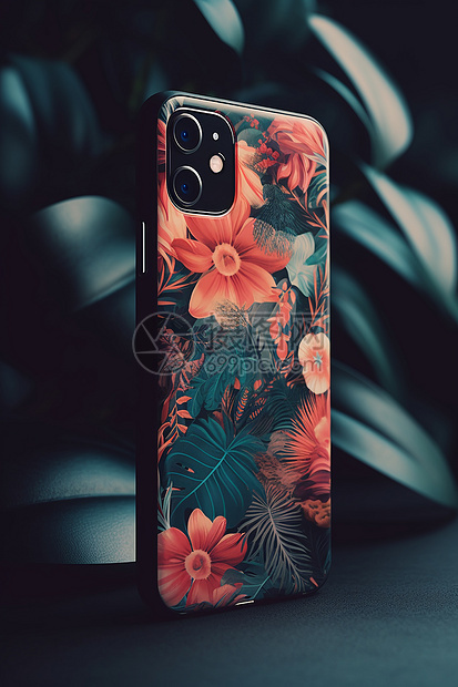花卉设计的手机壳产品图片