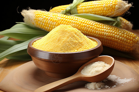 黄色的玉米面图片