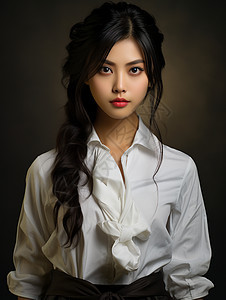 亚洲的可爱女孩肖像图片