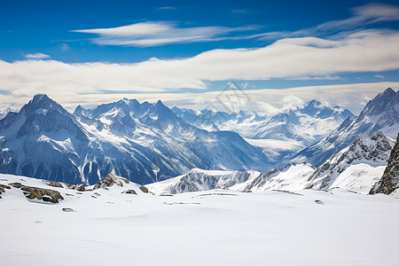 窗外大雪冰川之巅背景