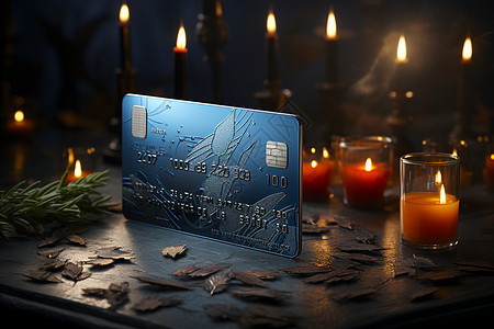 现代的银行卡背景图片