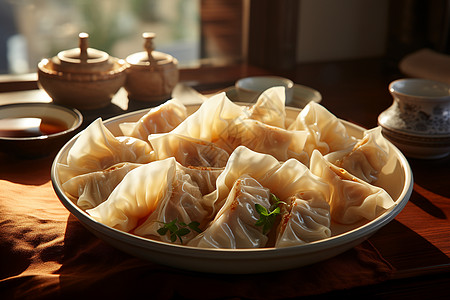 美味传统的蒸饺图片