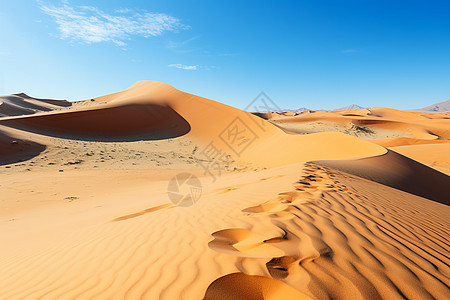 沙漠中的脚印图片