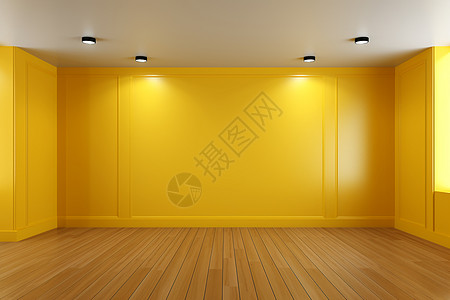 黄色墙壁的空间设计图片