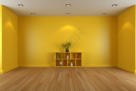黄色墙壁的家居图片