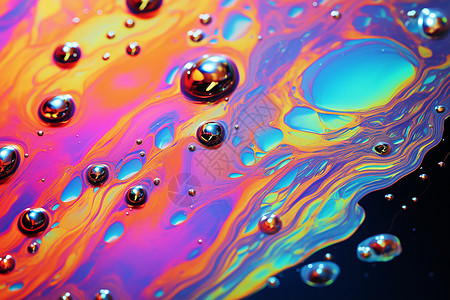流动的彩色液体图片
