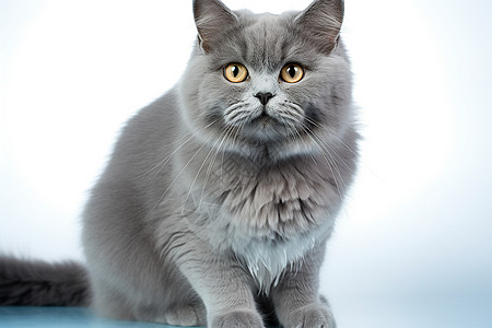 一只可爱的灰色小猫背景图片