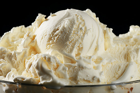 盛在碗中的冰淇淋图片