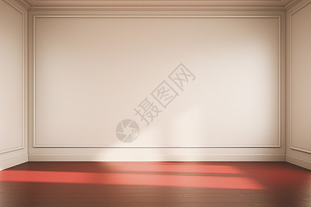 红地板白墙图片
