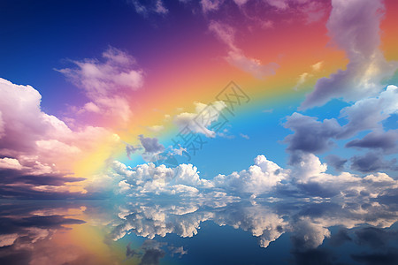 美丽的天空彩虹景观图片