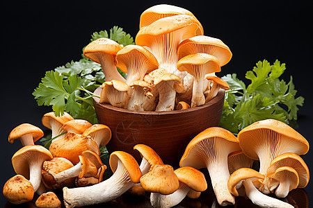 健康美味的菌类蘑菇图片