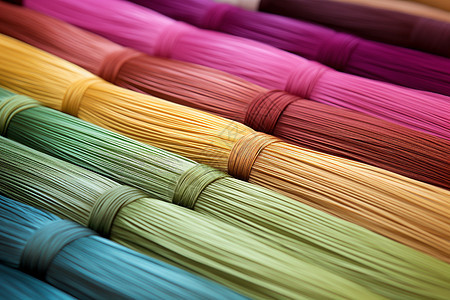 色彩斑斓的丝绸丝线图片