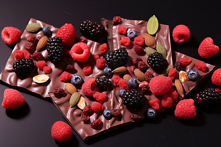 水果巧克力背景图片