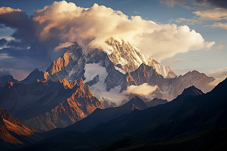 高加索犬高加索山脉背景