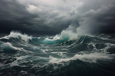 海浪撞击天翻地覆图片