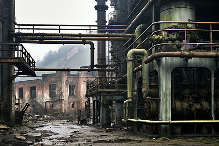 城市建筑图片废旧工业建筑背景