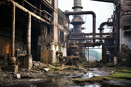 废墟中的工业之城图片