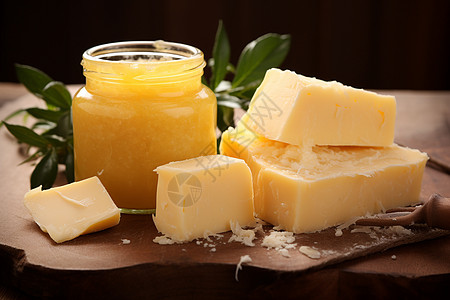 美味的奶酪与黄油图片