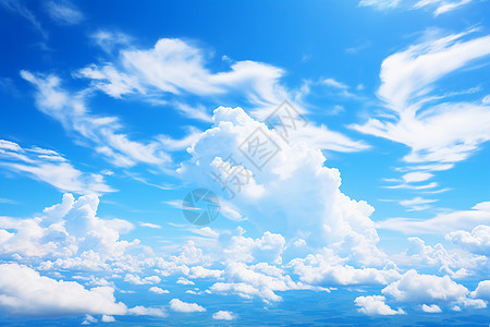 夏天多云的天空图片