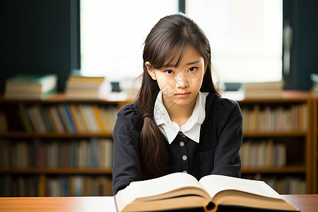 认真学习的女生背景图片