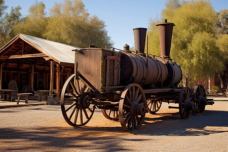 一辆大号古董蒸汽火车图片