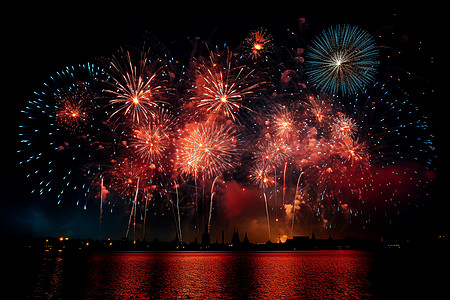 烟花夜空夜空烟花背景