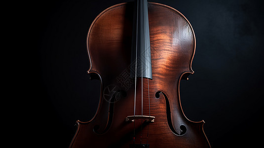 木质大提琴的细节图片