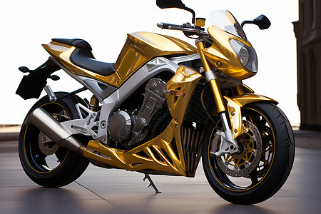 炫酷的金色摩托车高清图片
