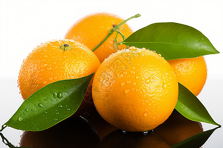 新鲜多汁的美味橙子图片