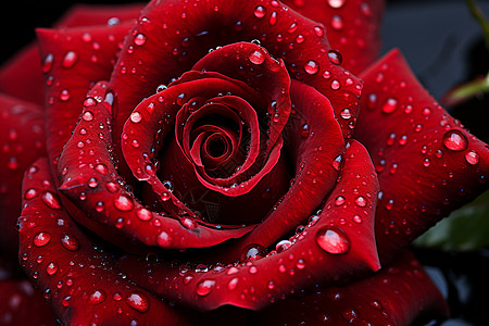 玫瑰水珠浸泡着露水的玫瑰花背景