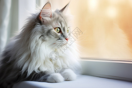 趴在窗边的猫咪图片
