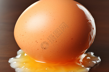 蛋黄流出的鸡蛋图片