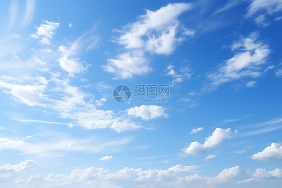 仰望蓝天白云图片