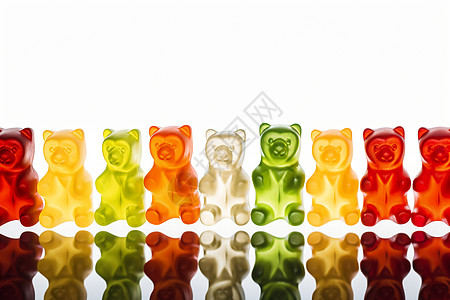彩色的小熊软糖背景图片