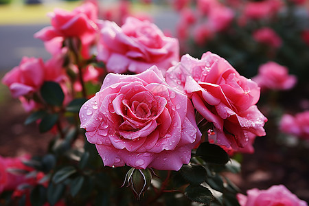缤纷盛放的玫瑰花图片