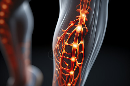一条膝盖静脉的医学插图图片