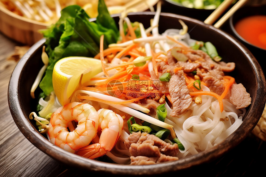 美味的越南虾面图片