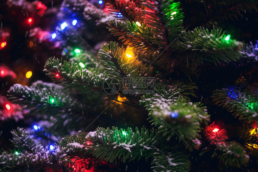 闪亮的圣诞树图片