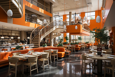 色彩斑斓的餐厅高清图片