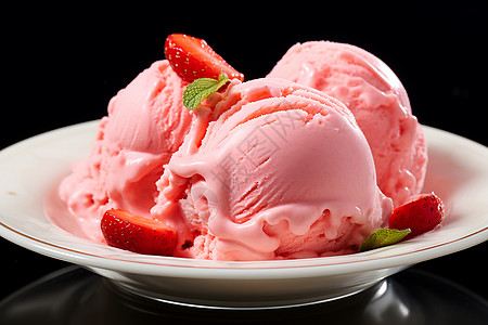 草莓冰淇淋草莓味冰淇淋背景
